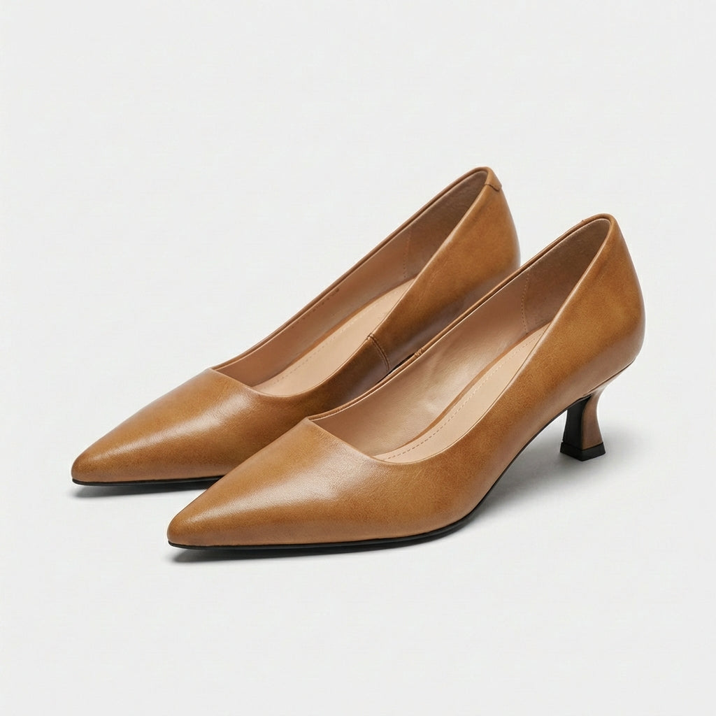 Covadonga | Mujer Salones Punta Fina Tacón Bajo Elegante