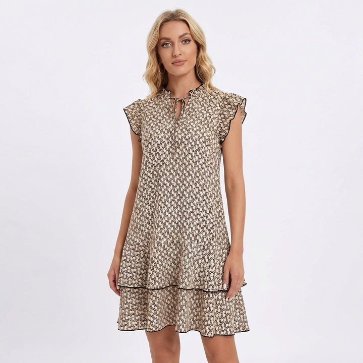 Dalia | Vestito Corto con Volant e Maniche a Farfalla da Donna