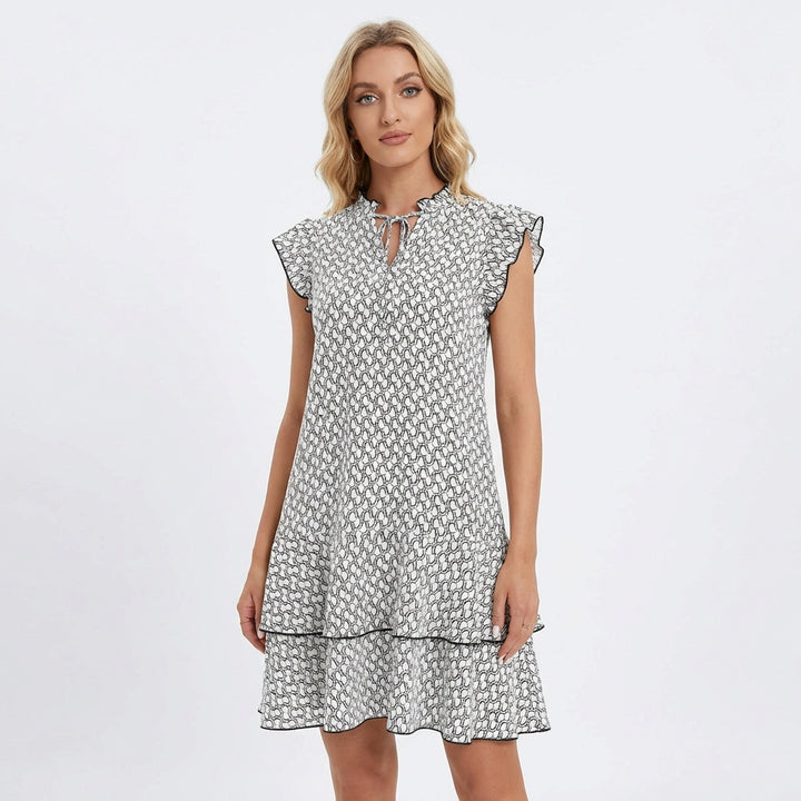 Dalia | Vestito Corto con Volant e Maniche a Farfalla da Donna