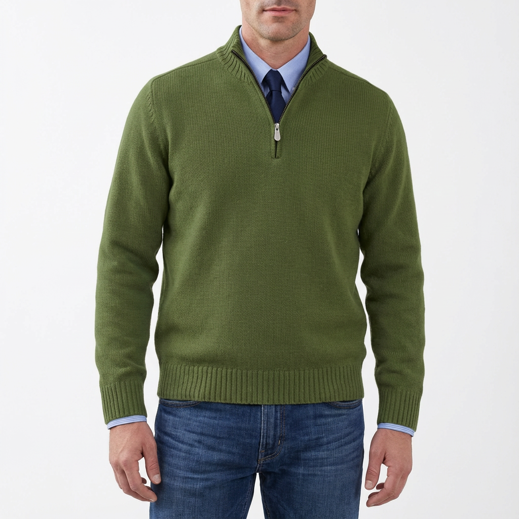 Danny | Suéter para Hombre con Cremallera Corta de Cuarto