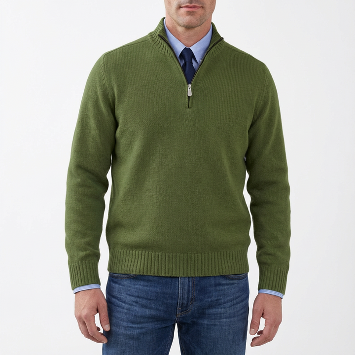Danny | Suéter para Hombre con Cremallera Corta de Cuarto