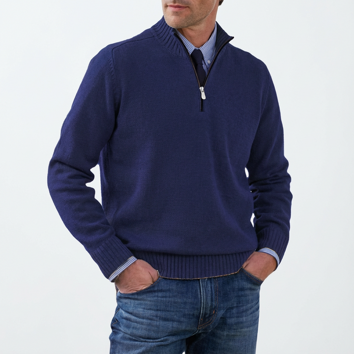 Danny | Suéter para Hombre con Cremallera Corta de Cuarto