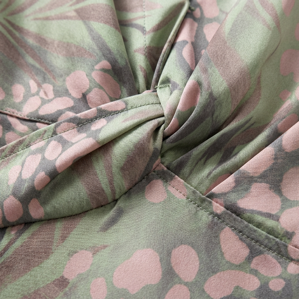 Deborah | Vestido Verde midi ajustado con cuello en V para mujer