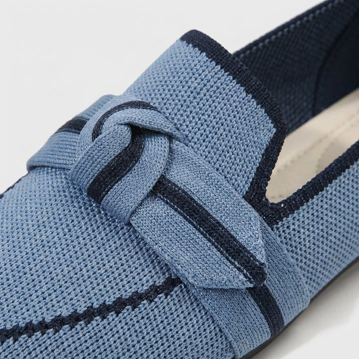 Delfina | Mocassini Donna Punta con Fiocco a Maglia