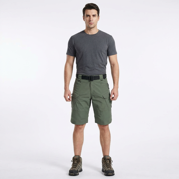 Diego | Bermudas Tácticas Hombre Con Múltiples Bolsillos Y Cintura Elástica | Utility