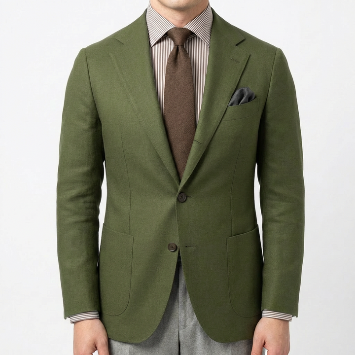 Diego | Blazer Hombre Con Solapa Clásica Y Bolsillo Con Pañuelo | Smart Casual