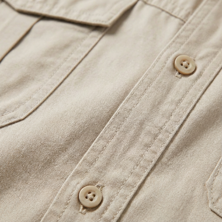 Diego | Camisa Hombre Con Bolsillos Frontales Y Manga Corta Trabilla | Casual