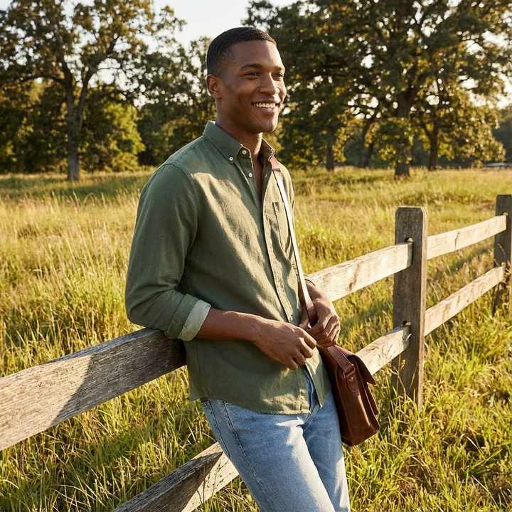 Diego | Camisa Hombre Con Cuello Button-Down Y Bolsillo | Casual
