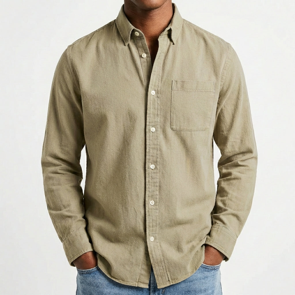 Diego | Camisa Hombre Con Cuello Button-Down Y Bolsillo | Casual