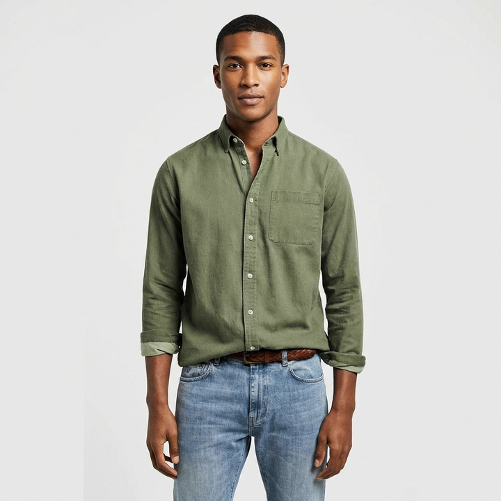 Diego | Camisa Hombre Con Cuello Button-Down Y Bolsillo | Casual