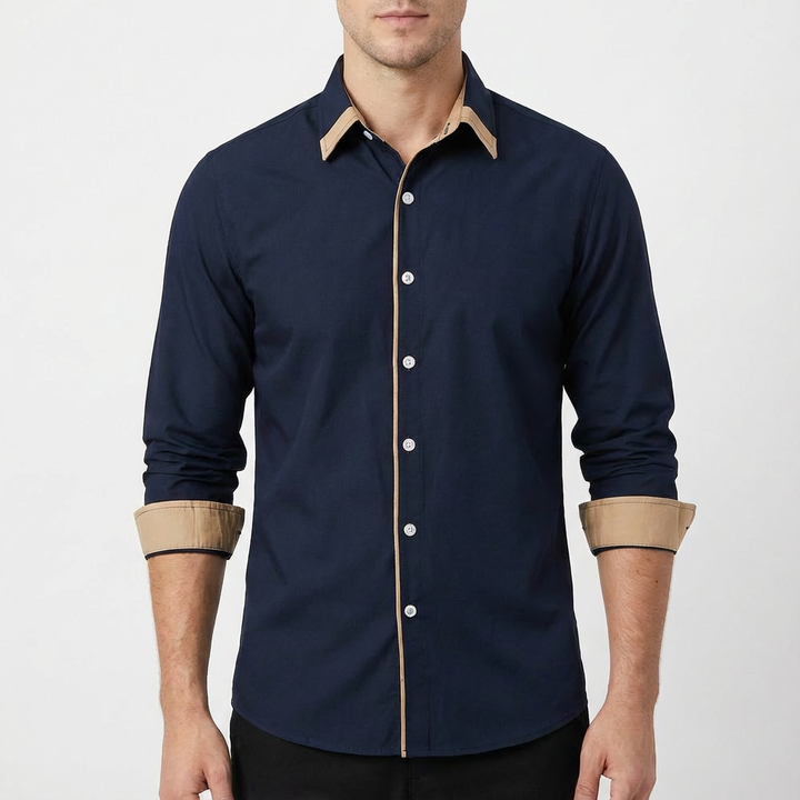Diego | Camisa Hombre Con Detalles En Contraste Y Cuello Clásico | Elegante