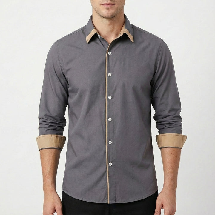 Diego | Camisa Hombre Con Detalles En Contraste Y Cuello Clásico | Elegante