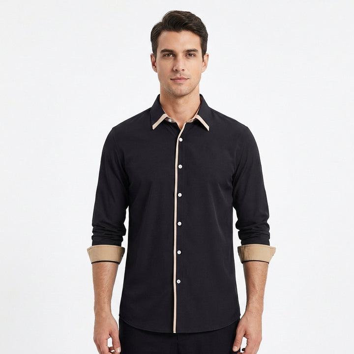 Diego | Camicia Uomo con Dettagli a Contrasto e Colletto Classico | Elegante