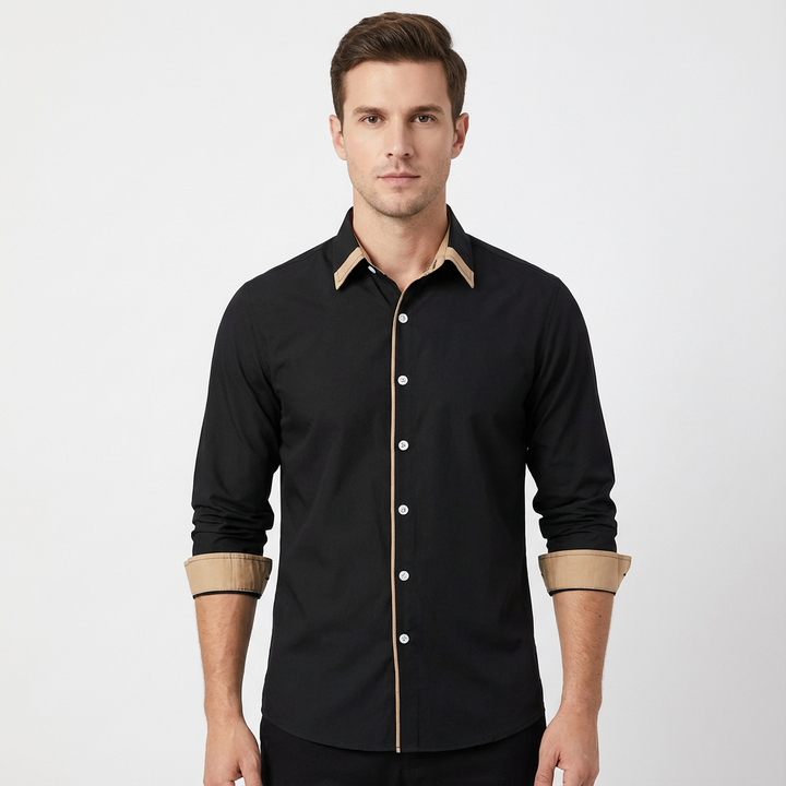 Diego | Camisa Hombre Con Detalles En Contraste Y Cuello Clásico | Elegante