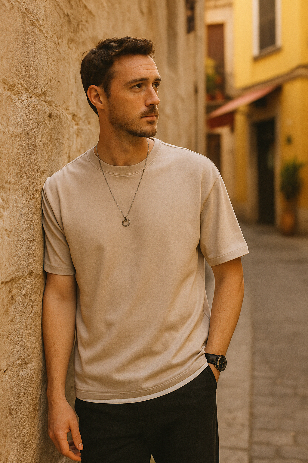 Diego | Camiseta Hombre Manga Corta Holgada | Verano