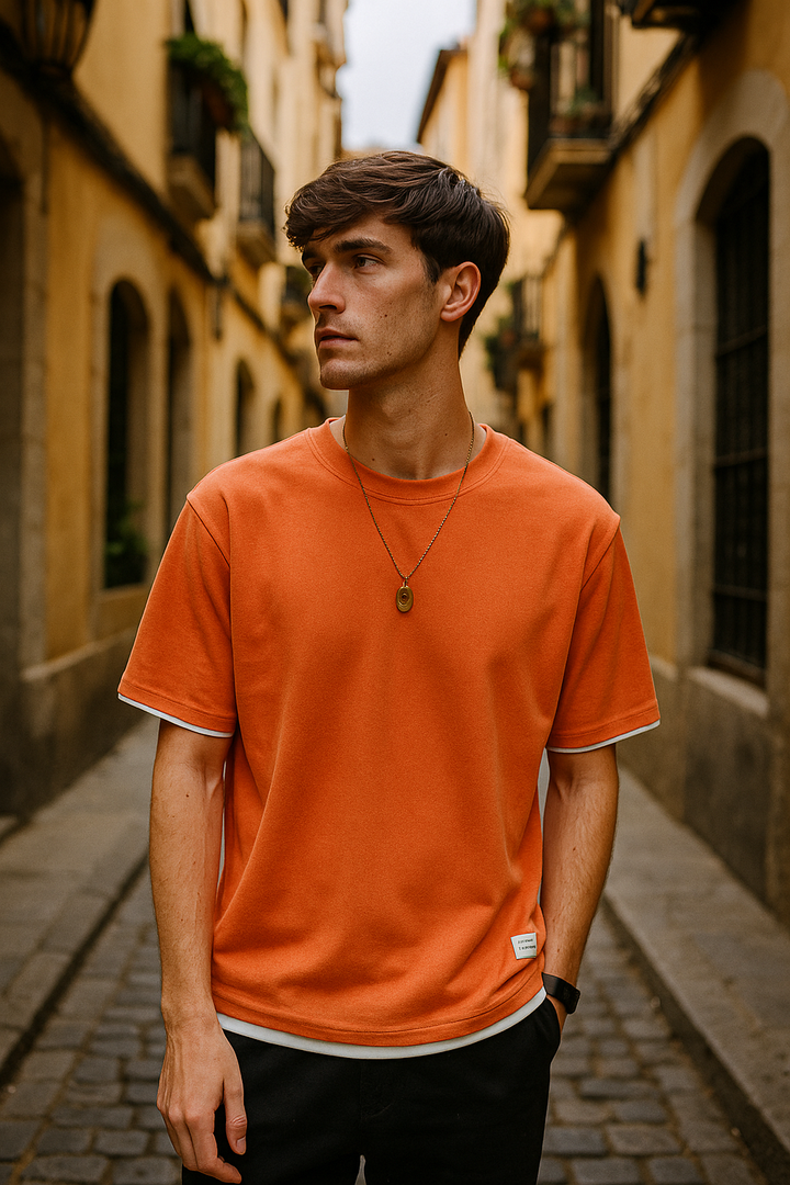 Diego | Camiseta Hombre Manga Corta Holgada | Verano