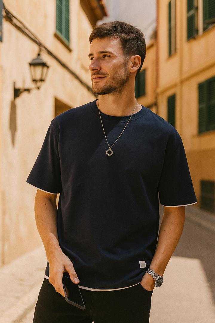 Diego | Camiseta Hombre Manga Corta Holgada | Verano