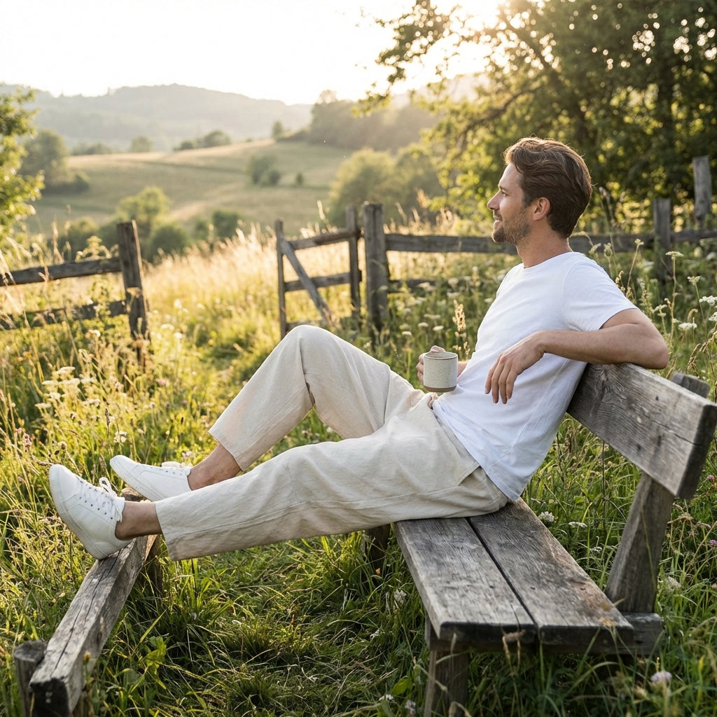 Diego | Pantalón Harem Hombre Con Cintura Con Cordón Y Corte Holgado | Casual