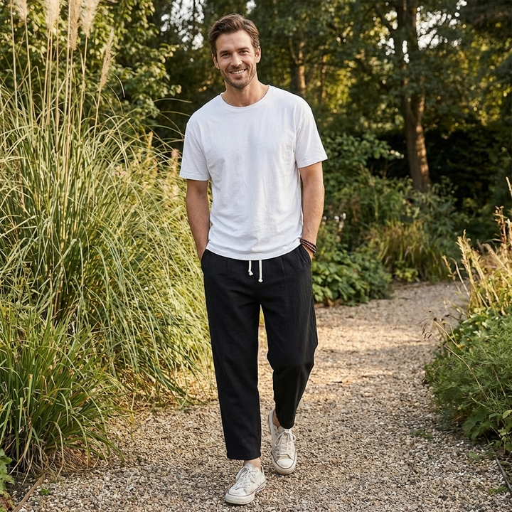 Diego | Pantaloni Harem Uomo con Vita con Laccio e Taglio Largo | Informale