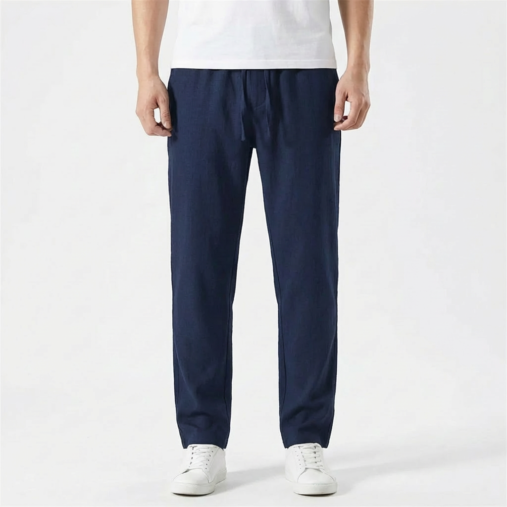 Diego | Pantalón Hombre Con Cintura Con Cordón Y Pernera Recta | Casual