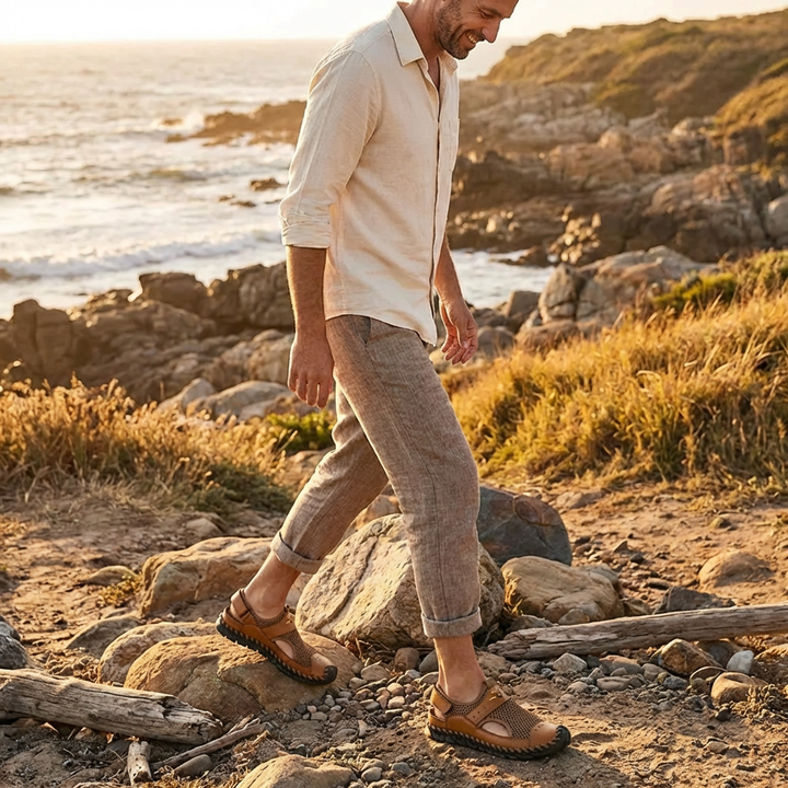 Diego | Sandalias Cerradas Hombre Con Diseño Calado Y Puntera Reforzada | Outdoor