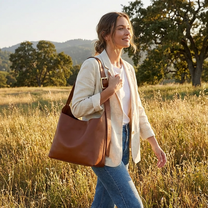 Dominique | Borsa Hobo a Spalla da Donna con Dettaglio Fibbia