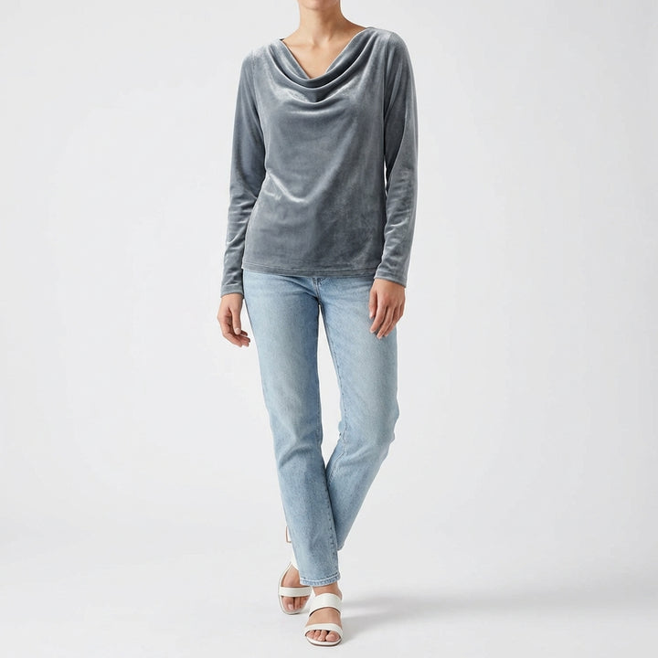 Dorada | Top con Collo Drappeggiato a Manica Lunga Donna