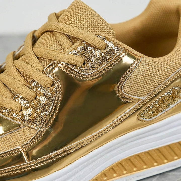 Dorotea | Scarpe da Donna con Zeppa Brillanti Scintillanti