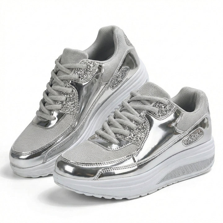 Dorotea | Scarpe da Donna con Zeppa Brillanti Scintillanti