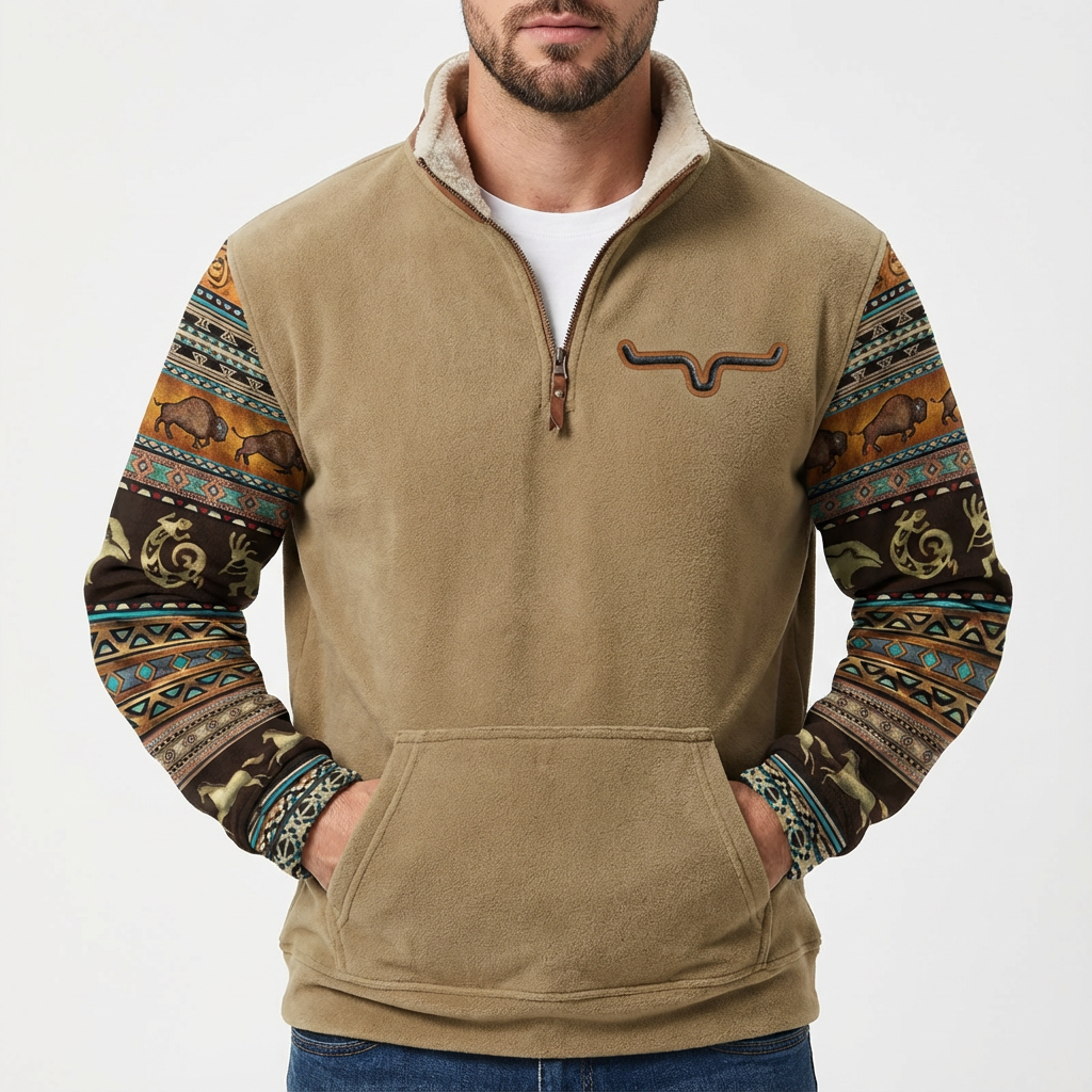 Easton | Sudadera para hombre con cremallera corta de un cuarto