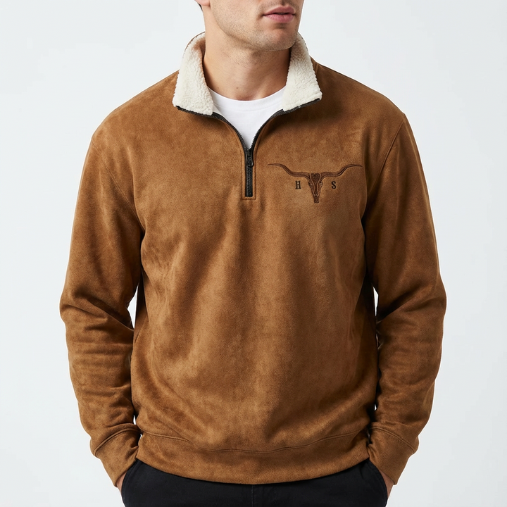 Easton | Sudadera para hombre con cremallera corta de un cuarto