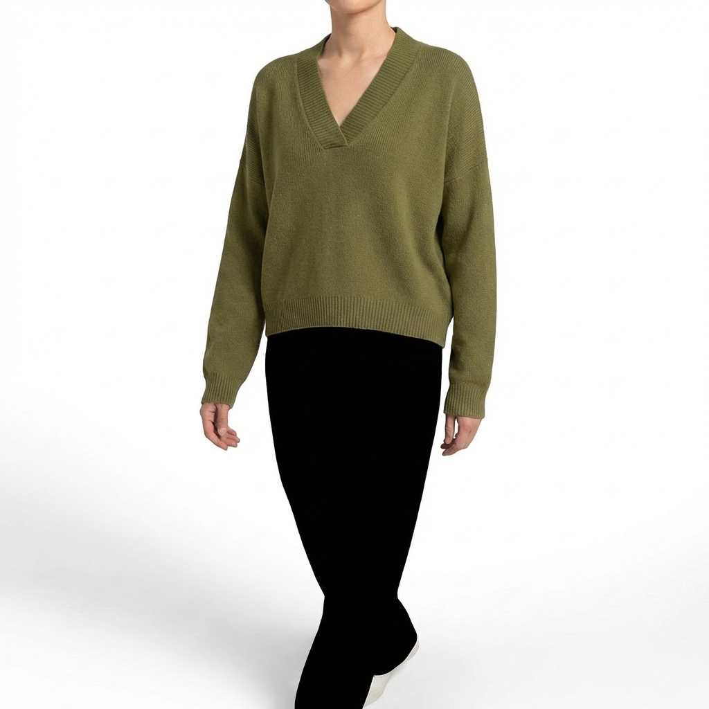 Eladia | Mujer Jersey Punto Escote V Holgado