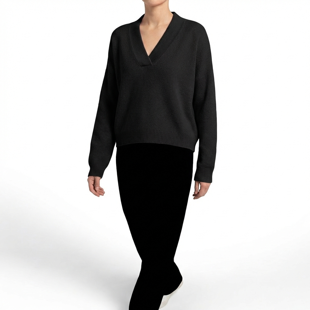 Eladia | Mujer Jersey Punto Escote V Holgado