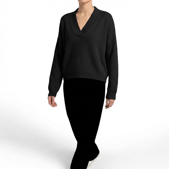 Eladia | Mujer Jersey Punto Escote V Holgado