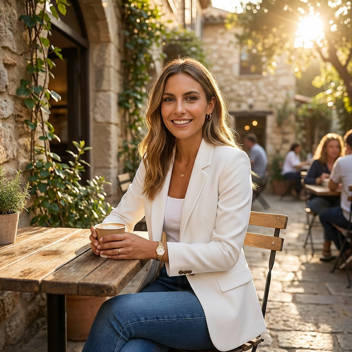 Elena | Blazer Mujer Con Cierre De Un Botón Y Solapa Clásica | Elegante