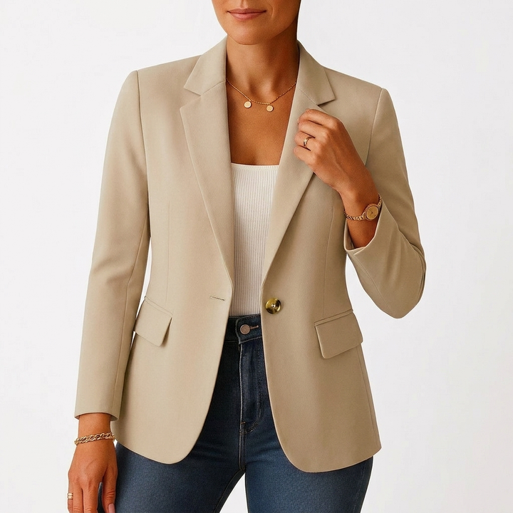 Elena | Giacca Donna con Chiusura a Un Bottone e Rever Classico | Elegante