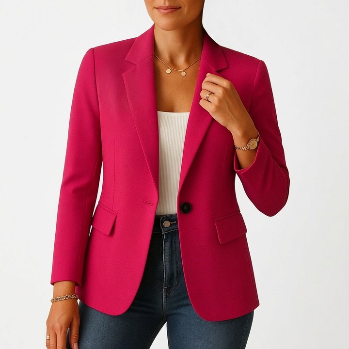 Elena | Blazer Mujer Con Cierre De Un Botón Y Solapa Clásica | Elegante