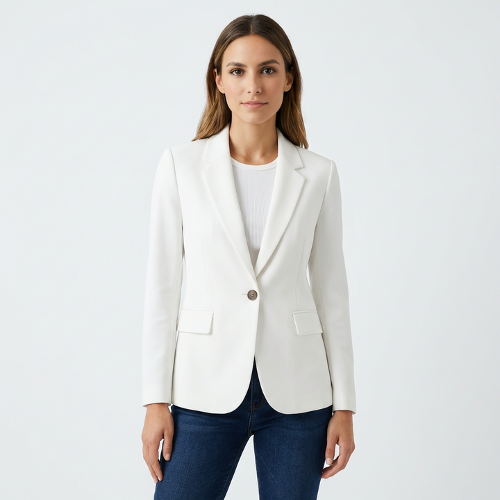 Elena | Blazer Mujer Con Cierre De Un Botón Y Solapa Clásica | Elegante