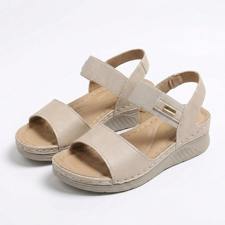 Elena | Sandalias Mujer Con Doble Tira Y Suela Plataforma | Confort