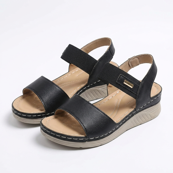 Elena | Sandalias Mujer Con Doble Tira Y Suela Plataforma | Confort