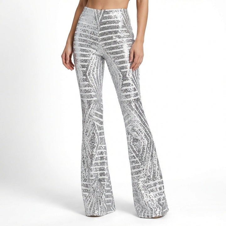 Emperatriz | Mujer Pantalón Campana Lentejuelas