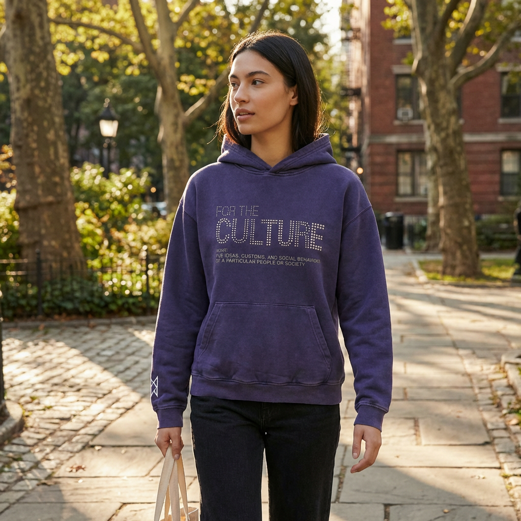 Erin | Sudadera azul marino con capucha oversize para mujer