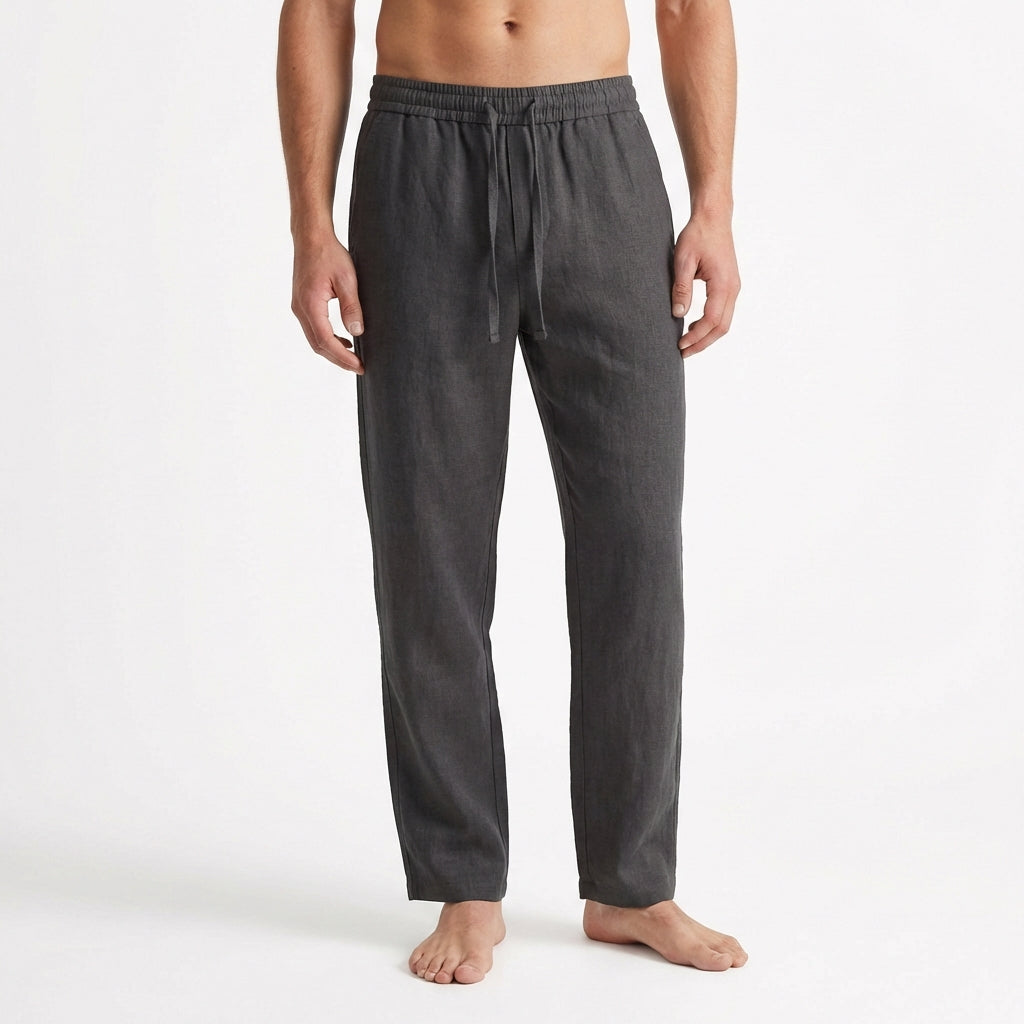 Ernesto | Uomo Pantalone Dritto con Coulisse in Vita Elastica