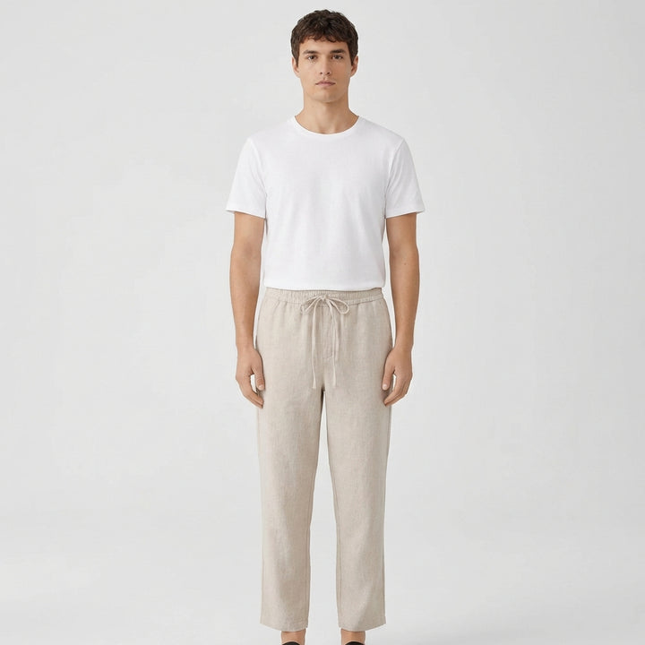 Ernesto | Uomo Pantalone Dritto con Coulisse in Vita Elastica