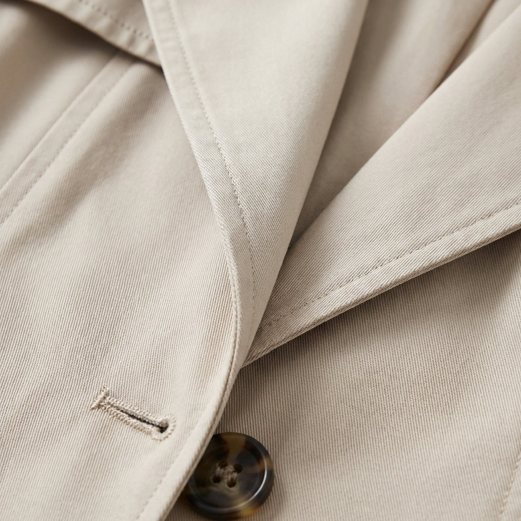 Eugenia | Mujer Gabardina Entallada Botones Clásica