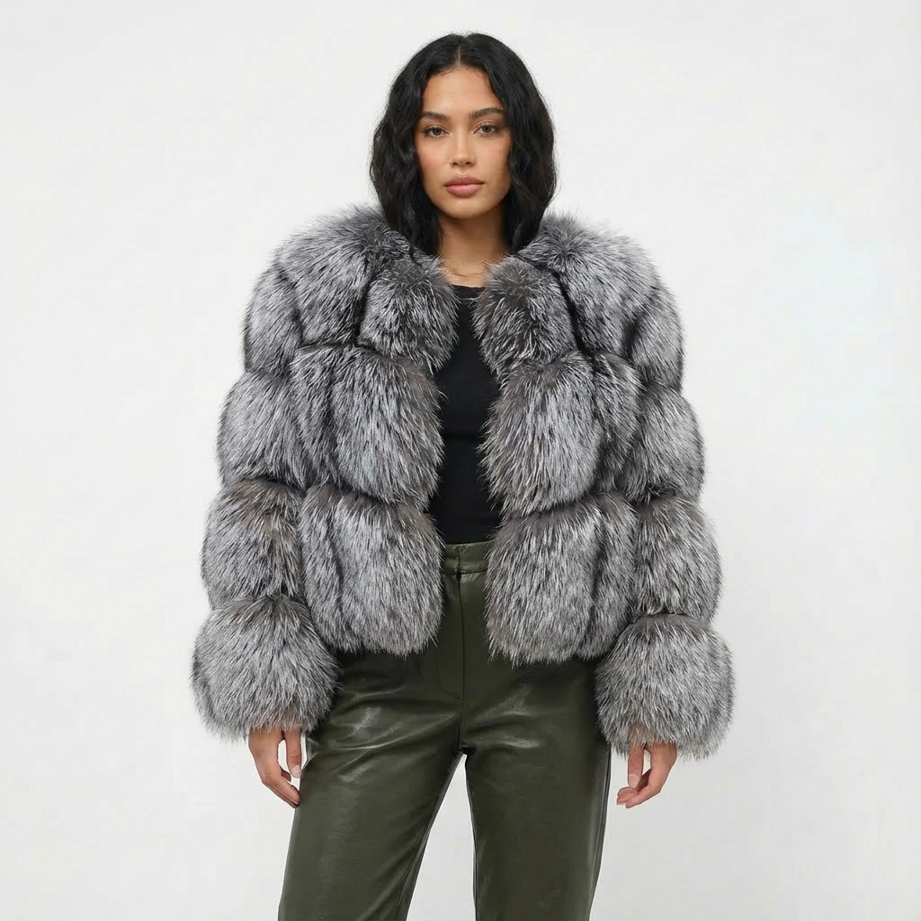 Eva | Chaqueta Corta de Piel Sintética para Mujer