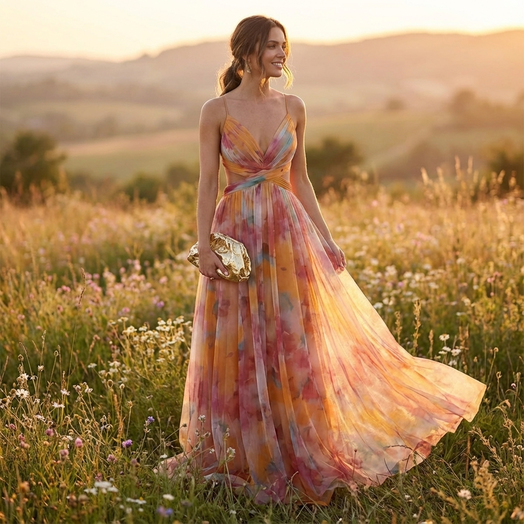 Fern | Vestito Maxi con Spalline Sottili da Donna