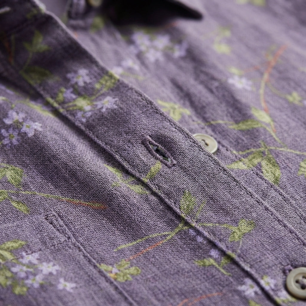 Flora | Camicia Stampata a Manica Corta Donna Casual