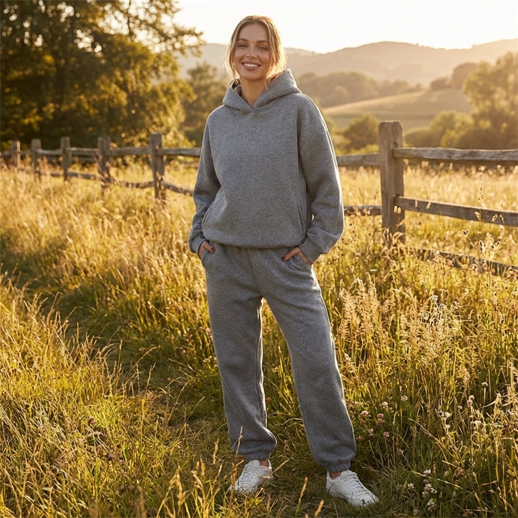 Gadea | Donna Completo Felpa con Cappuccio e Pantaloni Larghi