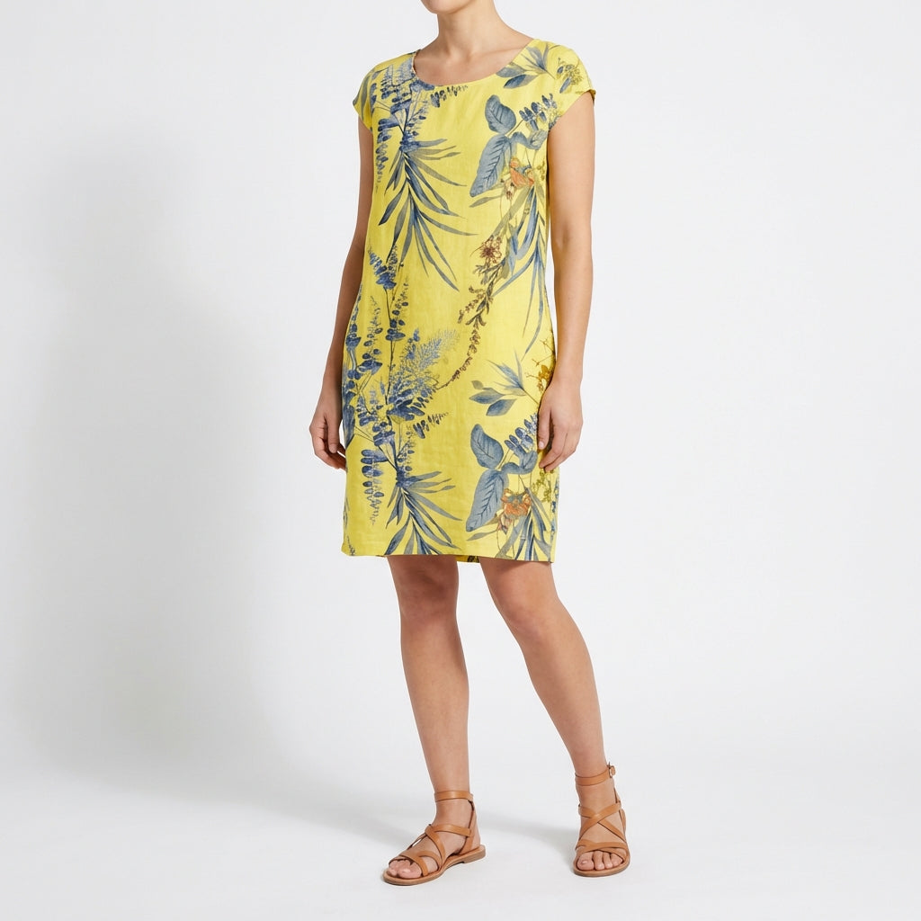 Gala | Abito Dritto Stampato Botanico Donna